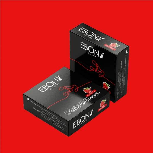 Ebony Condoms - Strawberry